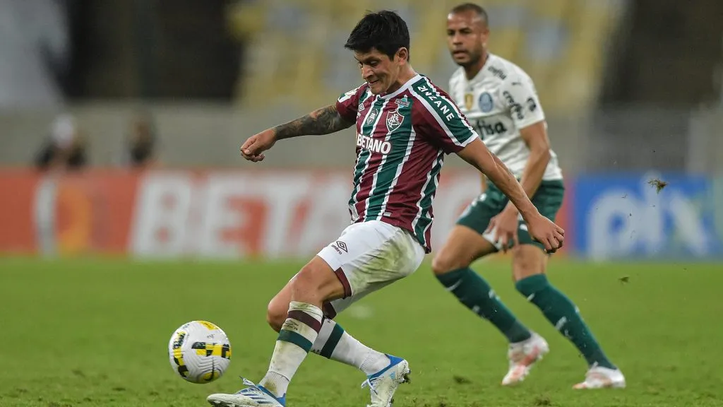 German Cano jogador do Fluminense durante partida contra o Palmeiras pelo Campeonato Brasileiro A 2022. Foto: Thiago Ribeiro/AGIF