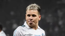 Soteldo durante jogo do Tricolor contra o Corinthians.