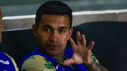 Dudu no banco de reservas durante partida entre Juventude e Palmeiras, no Estádio Alfredo Jaconi, pelo Campeonato Brasileiro.