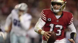 October 27, 2024, Santa Clara, California, USA: NFL, American Football Herren, USA 2024: 49ers vs. Cowboys. San Francisco 49ers quarterback Brock Purdy 13 runs for a first down against the Cowboys at Levi s Stadium. Santa Clara USA - ZUMAk13_ 20241027_zap_k13_044 Copyright: xPaulxKurodax