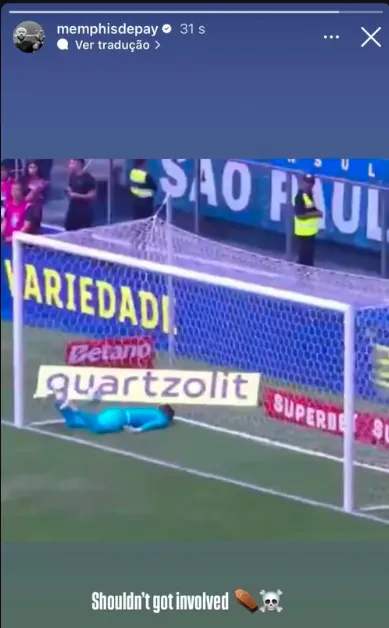 Postagem de Memphis Depay no Instagram. Foto: Reprodução/Instagram oficial Memphis Depay