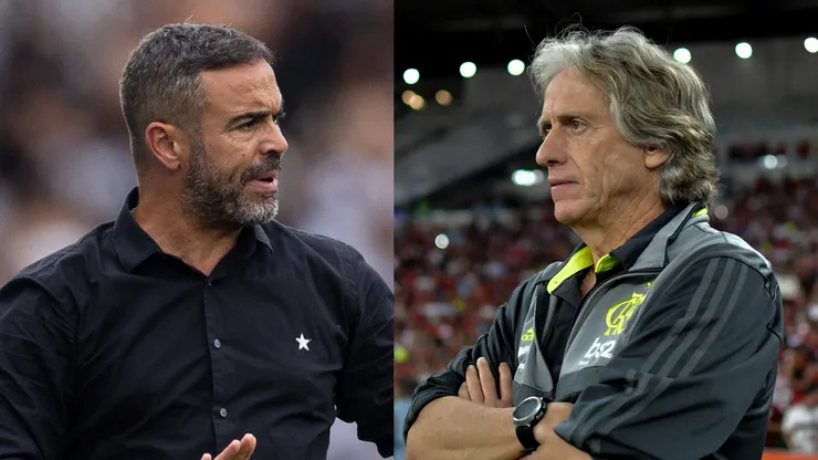 Arthur Jorge e Jorge Jesus. Foto: AGIF E IMAGO