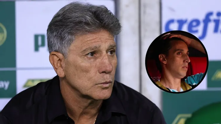 Fotos: Marcello Zambrana/AGIF e Liamara Polli/AGIF - Renato Portaluppi e Pedro Geromel, do Grêmio