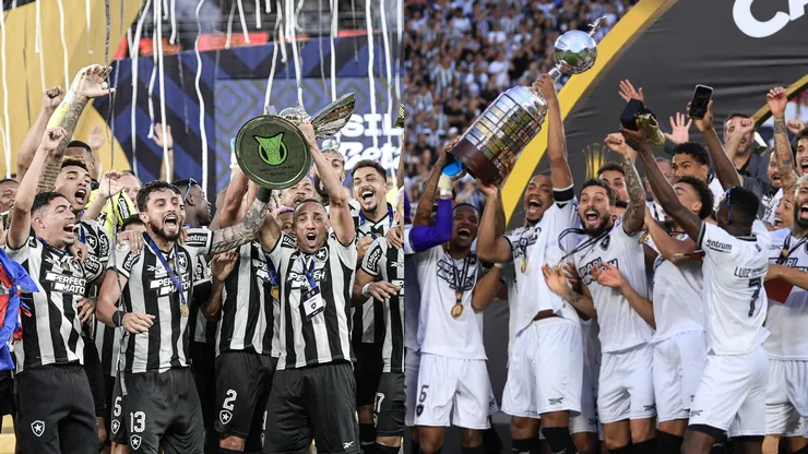 Botafogo venceu o Brasileirão e a Libertadores. Foto: Thiago Ribeiro/AGIF; Buda Mendes/Getty Images