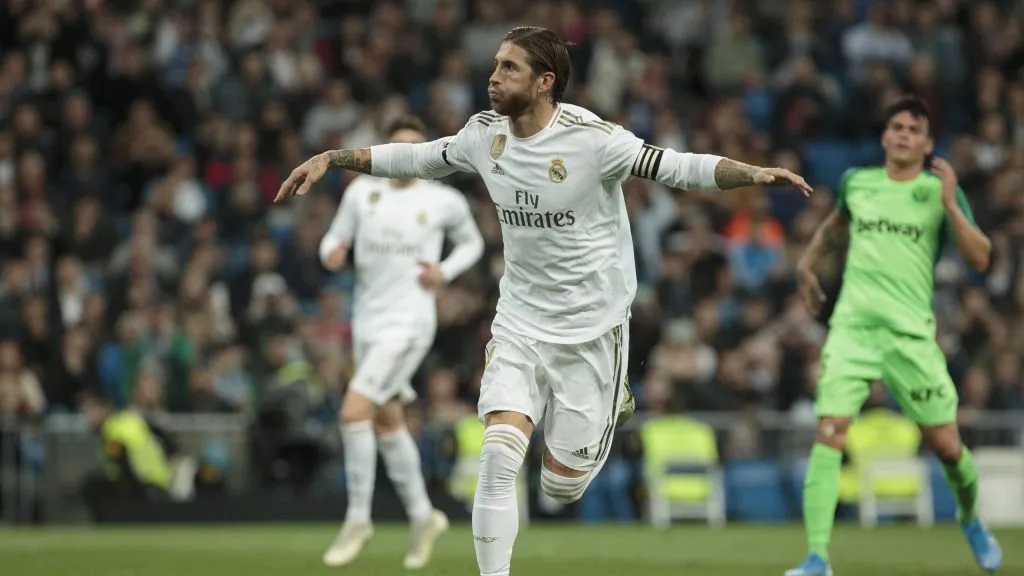Sergio Ramos comemorando. Foto: Guillermo Martinez/IMAGO.