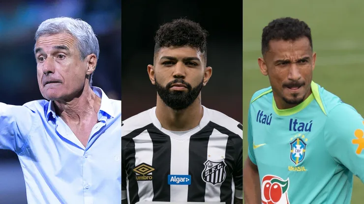 Luis Castro, Gabigol e Danilo são alguns nomes especulados no Santos. Foto: Ettore Chiereguini/Pedro Vale/Anderson Romão/AGIF