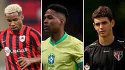 Thiago Mendes, Oscar e Wendell no São Paulo - Fotos: Al Rayyan, Lucas Ribeiro/CBF e Arquivos São Paulo FC