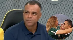 Denílson lançou sua opinião sobre saída de Dudu do Palmeiras - Fotos: Reprodução/Band e César Greco/Ag. Palmeiras