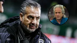 Boto, adepto do futebol ofensivo e campeão com Jorge Jesus, é o novo nome para a diretoria do Flamengo. PHOTOxPHOTO: Boto (IMAGO) e Jorge Jesus (AGIF)