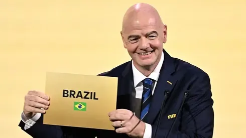 O presidente da Fifa, Gianni Infantino, anuncia datas da Copa Feminina de 2027 no Brasil