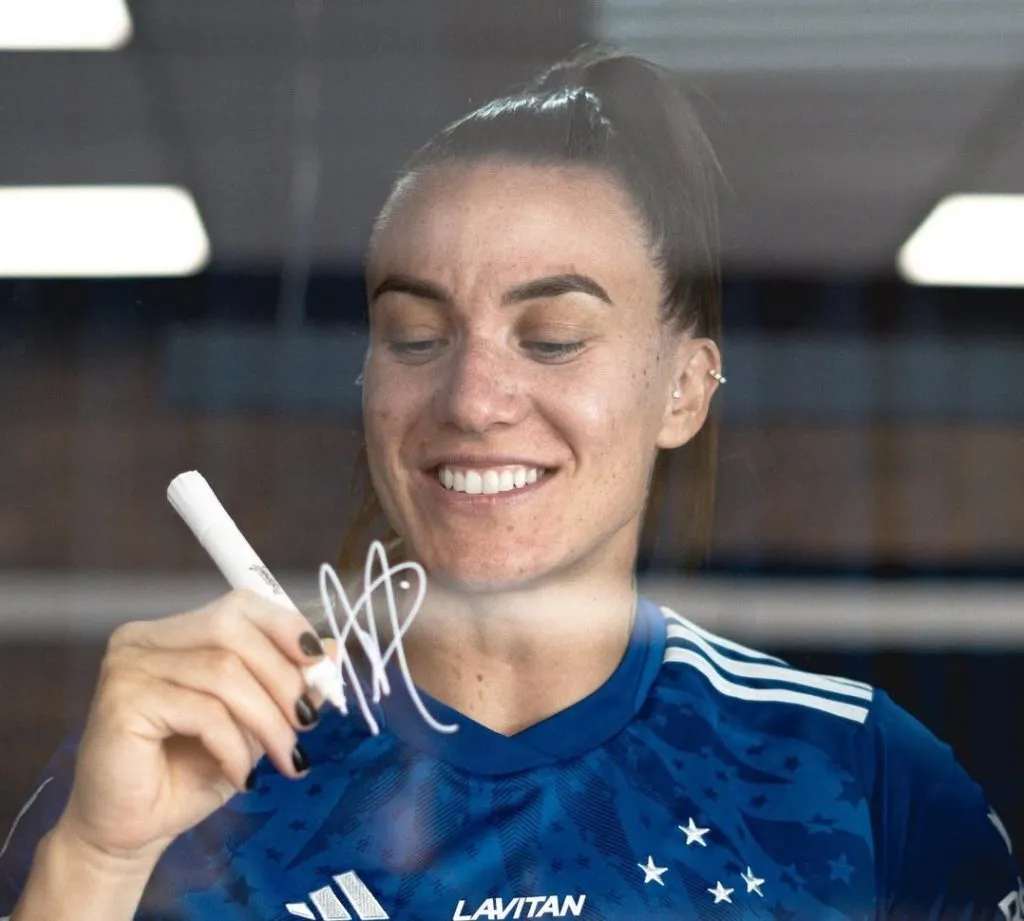 Paloma, joia do Cruzeiro renova contrato e segue no elenco celeste para a temporada 2025. Foto: Gustavo Martins/Cruzieiro