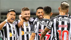 MG - Belo Horizonte - 20/04/2022 - COPA DO BRASIL 2022 ATLETICO-MG X BRASILIENSE - Sasha jogador do Atletico-MG comemora seu gol durante partida contra o Brasiliense no estadio Mineirao pelo campeonato Copa do Brasil 2022.