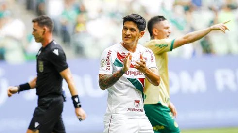 Keno jogador do Fluminense durante partida contra o Palmeiras. Foto: Marco Miatelo/AGIF