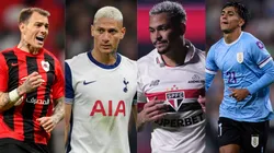 Confira as novidades no Mercado da Bola do futebol brasileiro desta quarta (11). PHOTOxPHOTO: Richarlison, Roger Guedes e Facundo Torres (IMAGO)/ Luciano (AGIF)