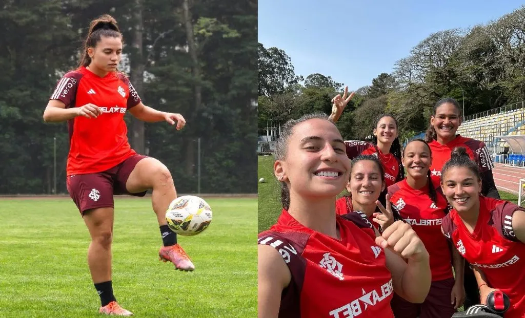 GG, craque do Inter está à um passo de integrar o elenco das Sereias da Vila no novo planejamento estratégico do Santos para 2025. Foto: Juliana Zanatta e Pedro Pacheco/Internacional