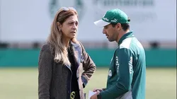 Leila e Abel Ferreira no Palmeiras. Foto: Cesar Greco/Palmeiras