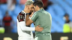 Gabigol e Abel Ferreira na final da Libertadores de 2021.