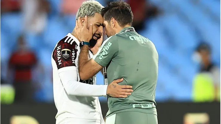 Gabigol e Abel Ferreira na final da Libertadores de 2021.