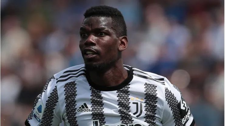 BERGAMO, ITALY - MAY 07: Paul Pogba of Juventus looks on during the Serie A match between Atalanta BC and Juventus at Gewiss Stadium on May 07, 2023 in Bergamo, Italy. (Photo by Emilio Andreoli/Getty Images)