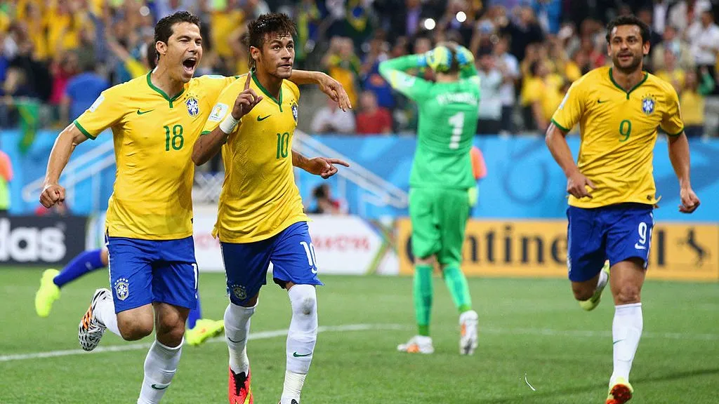 Neymar pela Seleção Brasileira na Copa do Mundo de 2014. Foto: Adam Pretty/Getty Images
