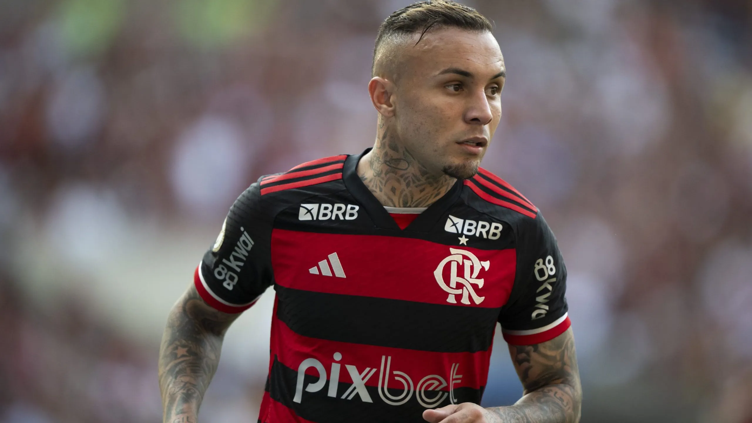 Cebolinha no Flamengo em 2024. Foto: Jorge Rodrigues/AGIF