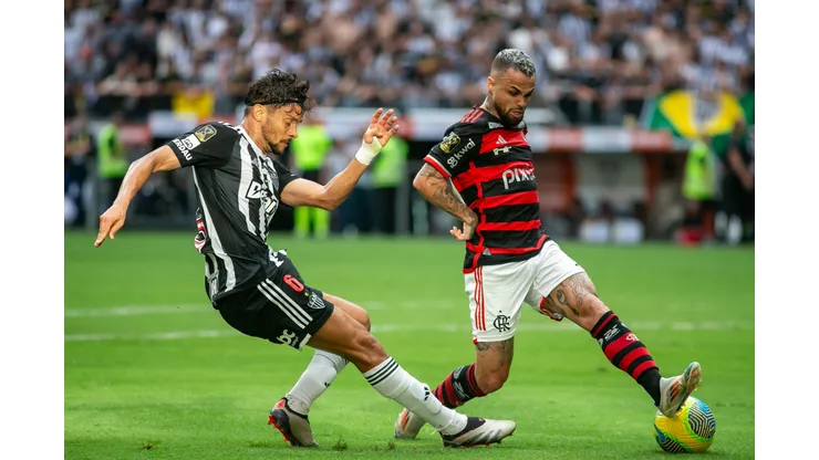 Gustavo Scarpa jogador do Atletico-MG durante partida contra o Flamengo. Foto: Fernando Moreno/AGIF