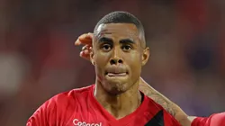 Erick durante partida contra o Bragantino.