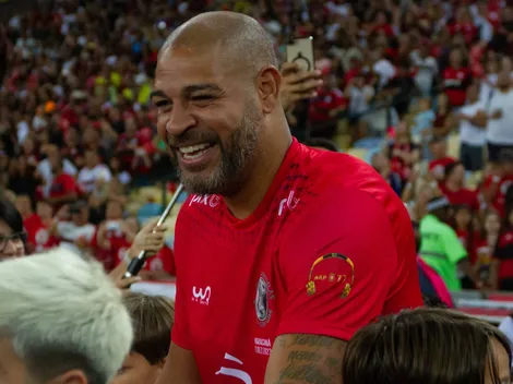 Adriano se despede oficialmente do futebol em amistoso festivo