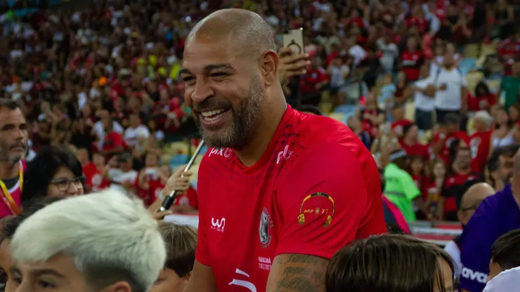 Adriano Imperador se despede do futebol em amistoso festivo no Maracanã. Foto: Erica Martin
