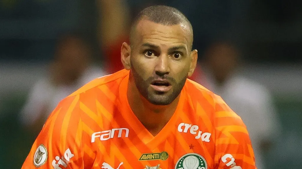Weverton goleiro do Palmeiras durante partida pelo Campeonato Brasileiro A 2024. Foto: Joisel Amaral/AGIF