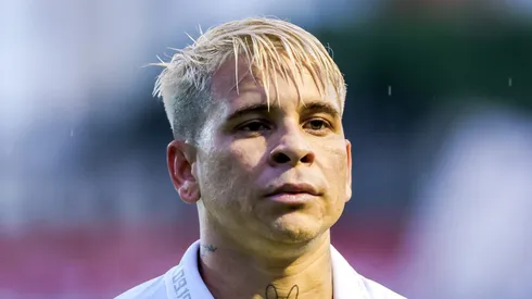 Soteldo durante jogo do Peixe no Paulistão 2023.