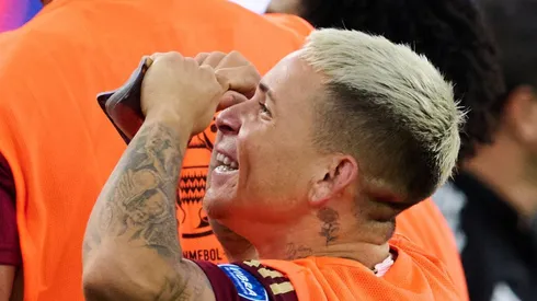 Soteldo durante jogo da Seleção da Venezuela.