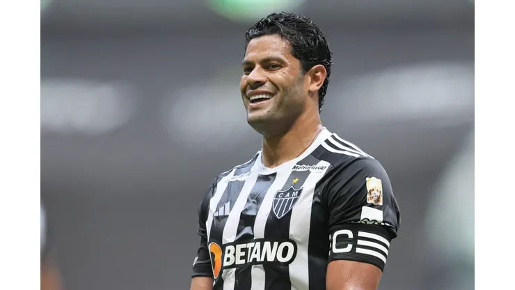 MG - BELO HORIZONTE - 08/12/2024 - BRASILEIRO A 2024, ATLETICO-MG X ATHLETICO-PR - Hulk jogador do Atletico-MG comemora gol durante partida contra o Athletico-PR no estadio Arena MRV pelo campeonato Brasileiro A 2024. Foto: Gilson Lobo/AGIF