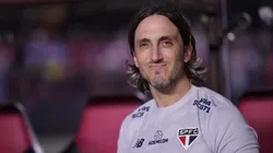 Luis Zubeldia tecnico do São Paulo durante partida contra o Juventude. Foto: Ettore Chiereguini/AGIF