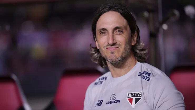 Luis Zubeldia tecnico do São Paulo durante partida contra o Juventude. Foto: Ettore Chiereguini/AGIF