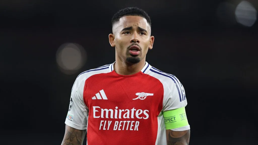 Gabriel Jesus em partida pelo Arsenal. Foto: Daniel Weir