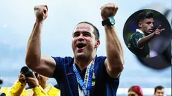 André Jardine em comemoração pelo América-MEX- Foto: Manuel Velasquez/Getty Images e Ettore Chiereguini/AGIF