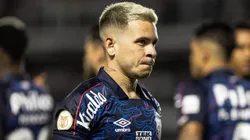 Soteldo durante partida entre Santos e Cuiabá, na Vila Belmiro, pelo Brasileirão 2023.