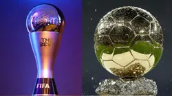 Troféus de Fifa The Best e Bola de Ouro. Foto: Reprodução X