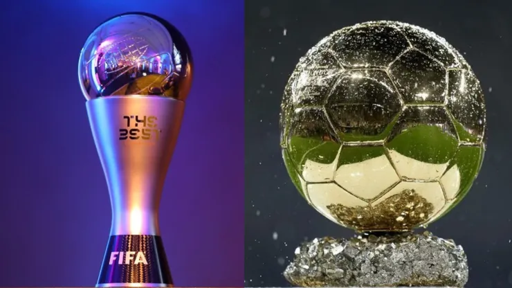 Troféus de Fifa The Best e Bola de Ouro. Foto: Reprodução X