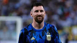 Lionel Messi, jogador da Argentina, durante aquecimento antes da partida contra o Brasil no estádio Maracanã pelas Eliminatórias Copa Do Mundo 2026
