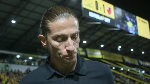 Filipe Luis, técnico do Flamengo, durante partida contra o Criciúma pelo Brasileirão