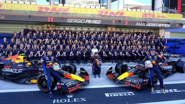 Equipe da Red Bull em Abu Dhabi