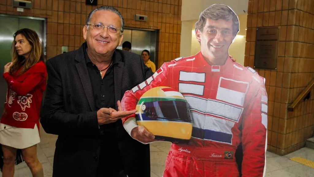 Galvão Bueno em evento sobre Ayrton Senna