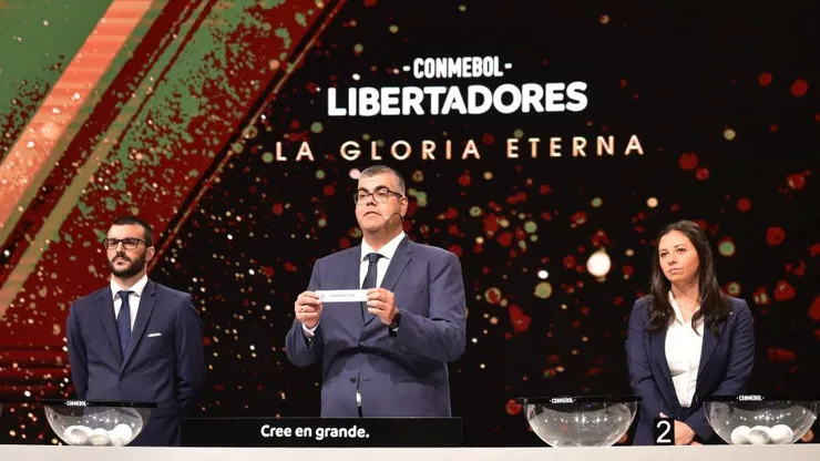 Sorteio da Pré-Libertadores. Foto: Norberto Duarte - Pool/Getty Images