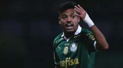 Gabriel Menino jogador do Palmeiras lamenta durante partida contra o Flamengo no estadio Arena Allianz Parque pelo campeonato Copa Do Brasil 2024. Foto: Ettore Chiereguini/AGIF