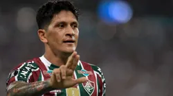 German Cano jogador do Fluminense comemora seu gol durante partida contra o Colo-Colo no estadio Maracana pelo campeonato Copa Libertadores 2024. Foto: Thiago Ribeiro/AGIF