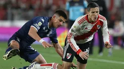 Hernán De La Fuente (à esquerda), do Huracán-ARG, está na mira do Santos para 2025