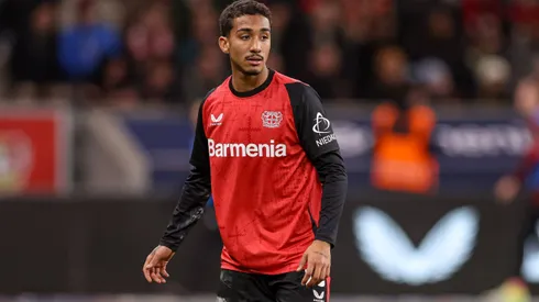 Leverkusen, Deutschland, 07.12.24: Arthur Bayer 04 Leverkusen schaut waehrend des 1. Bundesliga Spiels zwischen Bayer 04 Leverkusen - FC St.Pauli in der Bayarena am 07. December 2024 in Leverkusen, Deutschland. Leverkusen Bayarena Germany *** Leverkusen, Germany, 07 12 24 Arthur Bayer 04 Leverkusen looks on during the 1 Bundesliga match between Bayer 04 Leverkusen FC St Pauli at Bayarena on December 07, 2024 in Leverkusen, Germany Leverkusen Bayarena Germany Copyright: xStefanxBrauer/Brauer-Fotoagenturx