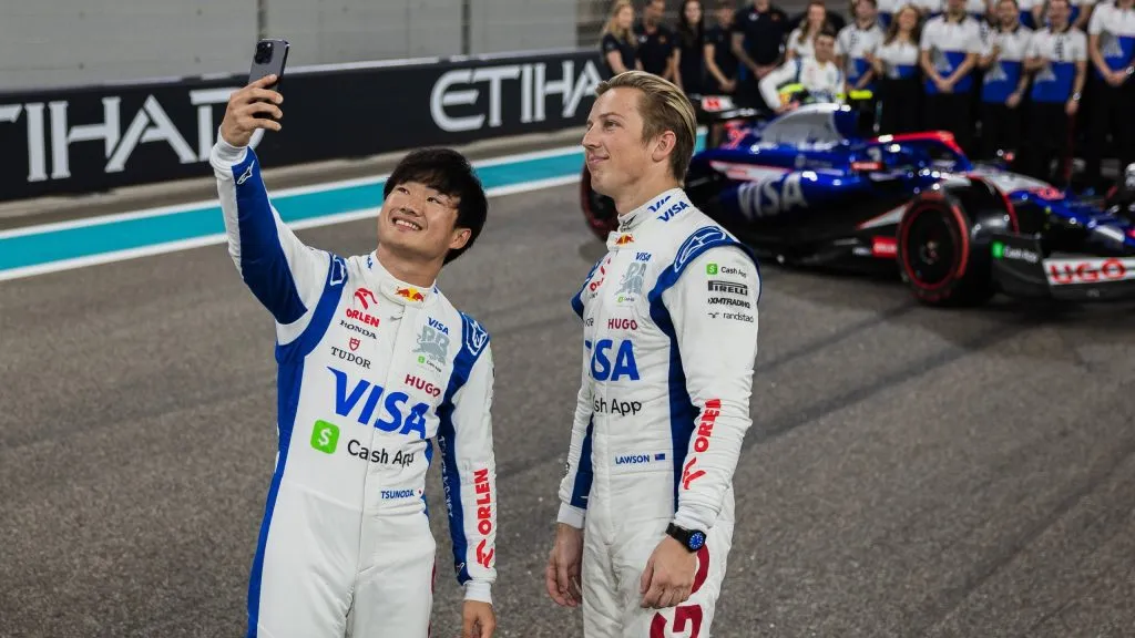 Lawson e Tsunoda em Abu Dhabi